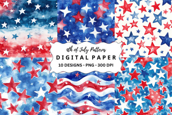 Download 4th of July Patterns Digital Backgrounds - Backgrounds Collection