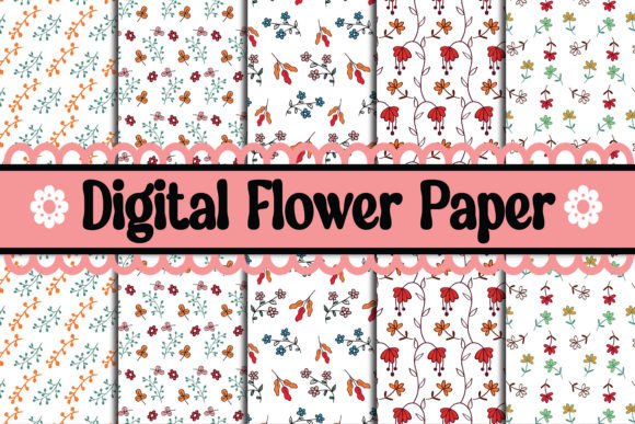 Download Digital Floral Papers, Seamless Patterns - Digital floral Collection