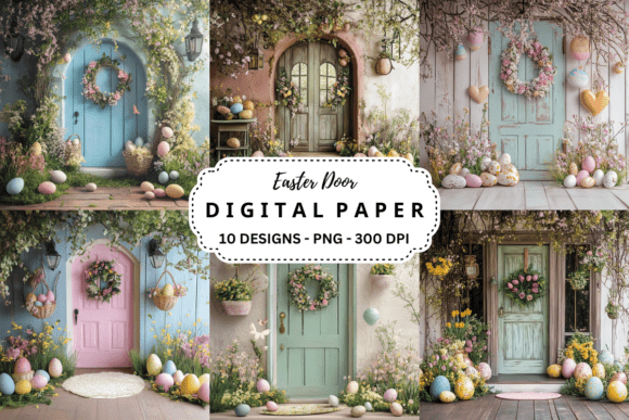 Download Easter Door Digital Backgrounds - Backgrounds Collection