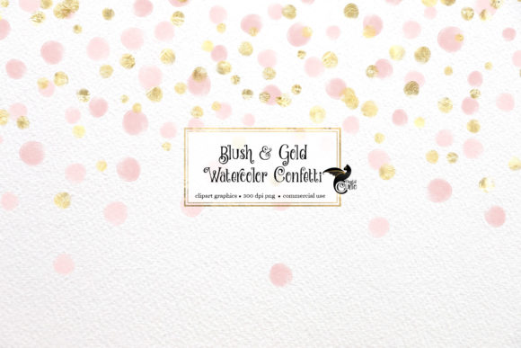 Download Blush and Gold Watercolor Confetti - Premium Resources