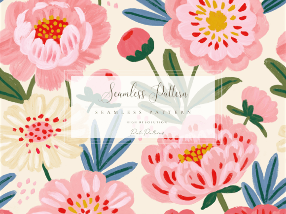 Download Blush Peony Seamless Floral Pattern PNG - Blush Collection