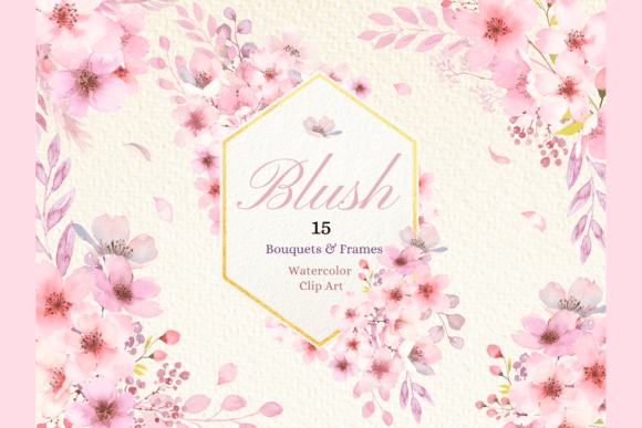 Download Watercolor Blush Cherry Blossom Clipart - Blush Collection